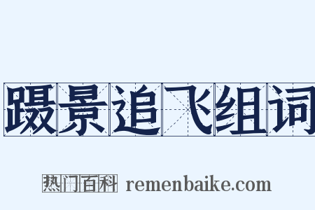 蹑景追飞组词是什么意思的图片
